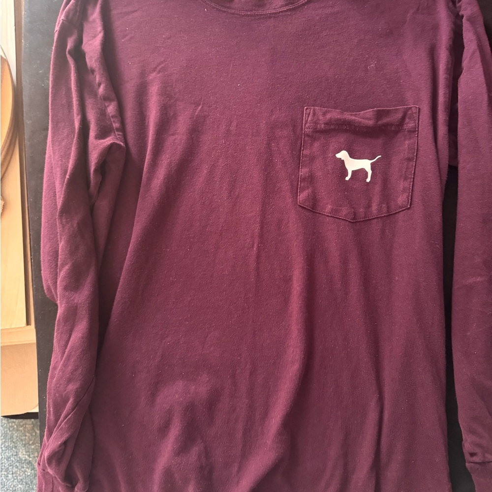 PINK campus long sleeve tshirt.